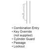 Simplex Narrow Stile Pushbutton Lock