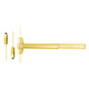 9827L-BE-06-F 3 US3 RHR Von Duprin 98 Series Passage Fire Rated Surface Vertical Rod Exit Device in Bright Brass