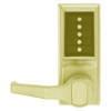 Simplex Pushbutton Lock in Bright Brass Finish