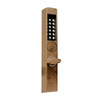 E-Plex Electronic Pushbutton Lock in Dark Bronze with Brass Accents Finish