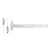 RXQEL9827L-NL-05 3 US26 RHR Von Duprin 98 Series Night Latch Surface Vertical Rod Exit Device in Polished Chrome
