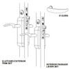 2190-311-101-04 Adams Rite Dual Force Interconnected 2190 series Deadlock/Deadlatch