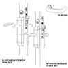 2190-311-202-04 Adams Rite Dual Force Interconnected 2190 series Deadlock/Deadlatch