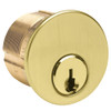 7185CE1-04-KA2 Ilco 1-1/8 Inch 5-Pin Mortise Cylinder Corbin Russwin L4 Keyway in Satin Brass - Kaba Ilco