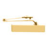 LCN 1461 with Cushion Arm Full Cover in Bright Brass