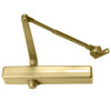 LCN 1461 with Hold Open Arm with Door Stop in Bright Brass