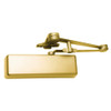 LCN 4111 with Spring Hold Open Cushion Arm in Bright Brass