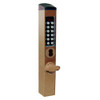 E-Plex Electronic Pushbutton Lock in Dark Bronze with Brass Accents Finish