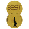 1C6J1606 BEST 6-Pin SFIC Core Uncombinated J - Best Keyway in Satin Brass