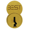 1C6M1606 BEST 6-Pin SFIC Core Uncombinated M - Best Keyway in Satin Brass