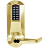 Eplex Pushbutton Lock in Satin Brass Finish