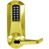 Eplex Pushbutton Lock in Bright Brass Finish