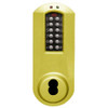 Eplex Pushbutton Lock in Bright Brass Finish