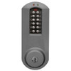 Eplex Pushbutton Lock in Black with Satin Chrome Accents Finish