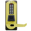 Eplex Electronic Pushbutton Lock in Bright Brass Finish