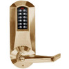 Eplex Pushbutton Lock in Dark Bronze with Brass Accents Finish