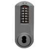 Eplex Pushbutton Lock in Black with Satin Chrome Accents Finish