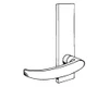 Schlage 09-449-17L-626 L Series lever trim set, 17 lever, L escutcheon, satin chrome