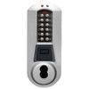 E5751RWK-626-41 Eplex Pushbutton Cylindrical Knob Dual Credential Lock and Sargent Core Override in Satin Chrome