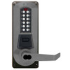 Eplex Pushbutton Lock in Black with Satin Chrome Accents Finish