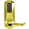 Eplex Pushbutton Lock in Satin Brass Finish