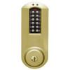 Eplex Pushbutton Lock in Satin Brass Finish Eplex Pushbutton Lock in Satin Brass Finish