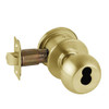 A79JD-ORB-605 Schlage Orbit Commercial Cylindrical Lock in Bright Brass