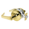 ALX80PD-SAT-605 Schlage Saturn Cylindrical Lock in Bright Brass