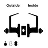 ND60PD-ATH-625 Schlage ND Series - Athens Style Lock with Vestibule/Classroom Security Function in Bright Chromium Plated