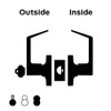 ND80PD-RHO-625 Schlage ND Series - Rhodes Style Lock with Storeroom Function in Bright Chromium Plated
