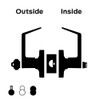 ND53JD-RHO-606 Schlage ND Series - Rhodes Style Lock with Entrance Function Prepped for FSIC in Satin Brass