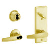 S270JD-JUP-605 Schlage S270PD Jupiter Style Interconnected Lock in Bright Brass