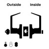 ND50PD-TLR-605 Schlage ND Series - Tubular Style Lock with Entrance/Office Function in Bright Brass