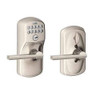 FE595-PLY-619-LAT Schlage Electrical Keypad Deadbolt Lock in Satin Nickel