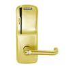 CO200-CY-70-MS-TLR-RD-606 Schlage Standalone Cylindrical Electronic Magnetic Stripe Reader Locks in Satin Brass