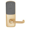 CO200-CY-70-PR-TLR-RD-612 Schlage Standalone Cylindrical Electronic Magnetic Stripe Reader Locks in Satin Bronze