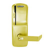 CO200-MS-70-MS-RHO-RD-605 Mortise Electronic Swipe Locks in Bright Brass