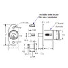 Olympus 300SD-KA101-US3 N Series Sliding Door Push Cabinet Locks in Bright Brass