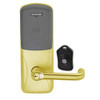 CO220-MS-75-PR-TLR-RD-605 Schlage Standalone Classroom Lockdown Solution Mortise Proximity Locks in Bright Brass