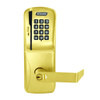 CO250-CY-70-MSK-RHO-RD-605 Schlage Classroom/Storeroom Rights on Magnetic Stripe with Keypad Cylindrical Locks in Bright Brass