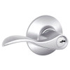F80-ACC-LH-625 Schlage F Series - Accent Lever style with Storeroom Lock Function in Bright Chrome