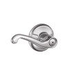 F40-FLA-625 Schlage F Series - Flair Lever style with Privacy Lock Function in Bright Chrome