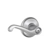 F40-FLA-626 Schlage F Series - Flair Lever style with Privacy Lock Function in Satin Chrome