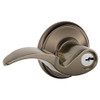 F51A-AVA-620 Schlage F Series - Avanti Lever style with Keyed Entrance Lock Function in Antique Pewter
