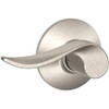 F10-SAC-618 Schlage F Series - Sacramento Lever style with Passage Lock Function in Polished Nickel