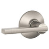 F40-LAT-619 Schlage F Series - Latitude Lever style with Privacy Lock Function in Satin Nickel