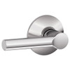 F10-BRW-625 Schlage F Series - Broadway Lever style with Passage Lock Function in Bright Chrome