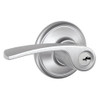 F80-MER-RH-626 Schlage F Series - Merano Lever style with Storeroom Lock Function in Satin Chrome