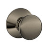 F10-PLY-620 Schlage F Series - Knob Plymouth Style with Passage Lock Function in Antique Pewter