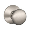 F40-PLY-619 Schlage F Series - Knob Plymouth Style with Privacy Lock Function in Satin Nickel